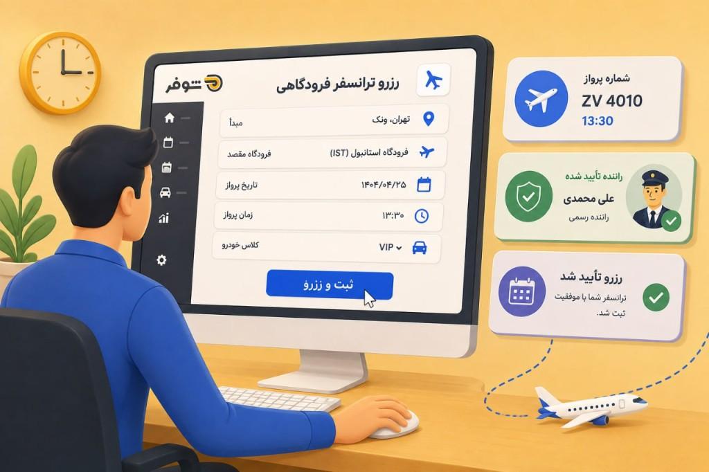 رزرو ترانسفر فرودگاهی شوفر از قبل